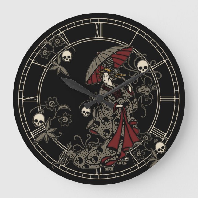 Gothic Geisha Stor Klocka (Framsida)