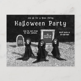 Gothic Ghouls på kyrkogården Halloween fest Inbjudan Vykort