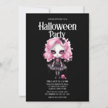 Gothic Girl Pumpkin Rosa Horror Halloween fest