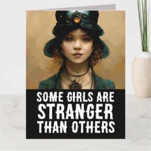 GOTHIC GIRL STEAMPUNK BIRTHDAY GREETING CARD HER KORT
