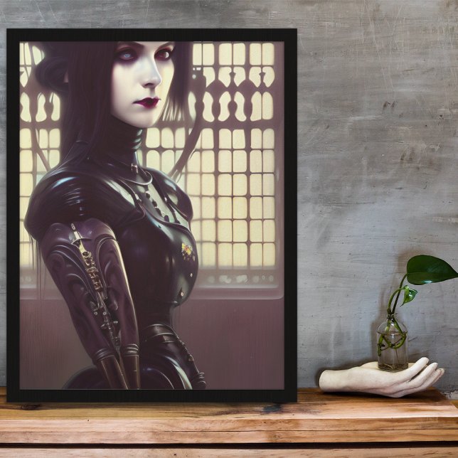 Gothic Girl Steampunk Olika Färgad Ögon Poster (Skapare uppladdad)
