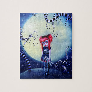 Gothic Girl voodoo doll and creepy vines Pussel