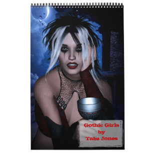 Gothic Girls Art Bok Kalender