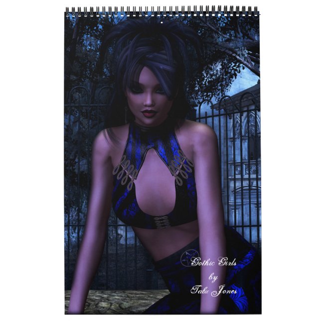 Gothic Girls Fantasy Art Bok Calendar Kalender (Omslag)