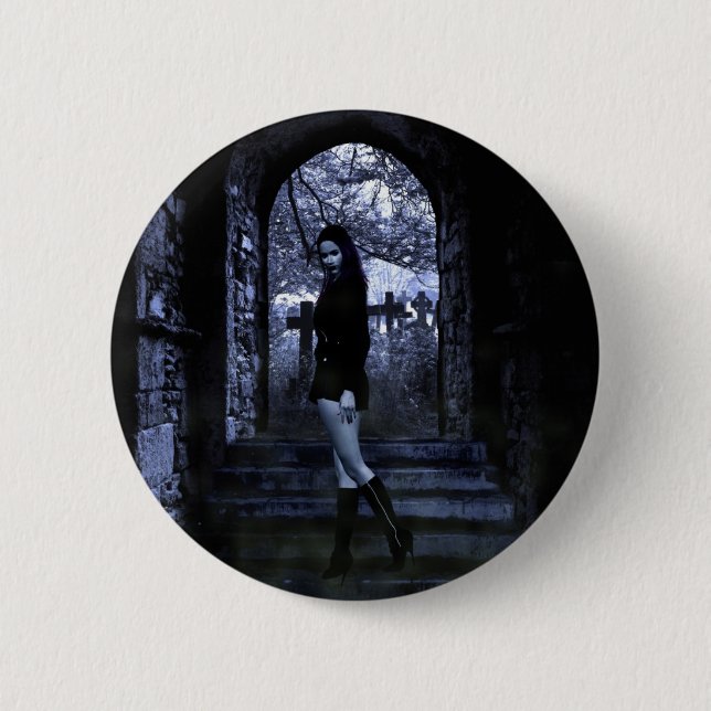 Gothic Girls Krypt-knappen Knapp (Framsida)