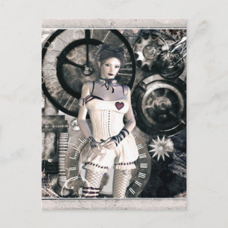 Gothic Girls Steampunk i hjärtat Vykort