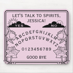 Gothic Girly Pastel Rosa Spirit Board Blommigt Musmatta