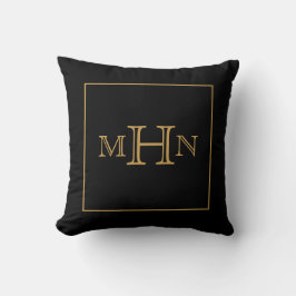 Gothic Glam | DEKORATIV KUDDE | Monogram | Svart