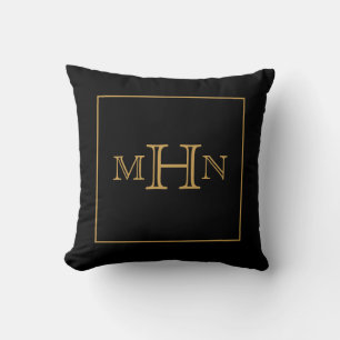 Gothic Glam DEKORATIV KUDDE Monogram Svart