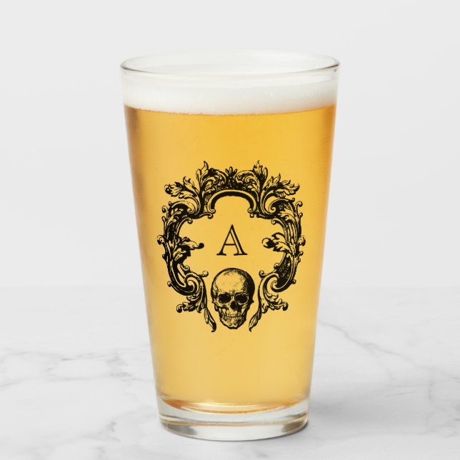 Gothic Glam | Glas | Svartmonogram (Framsida fylld)