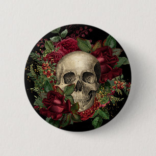 Gothic Glam Knapp Skal & Ro Svart