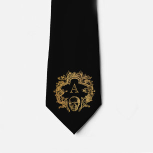 Gothic Glam   Neck Tie   Monogram   Svart Slips