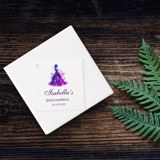 Gothic Glam Quince Gåvor Etiketter (Announce special day with unforgettable style & sophistication using our Gothic Glam Quinceañera.)