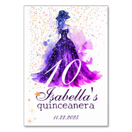 Gothic Glam Quince purple dress glitter Bordsnummer