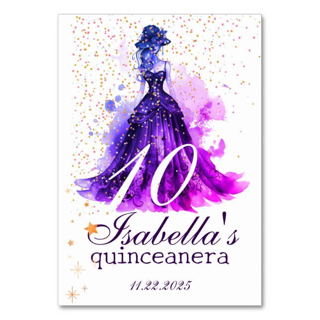 Gothic Glam Quince purple  dress glitter Bordsnummer (Framsidan)