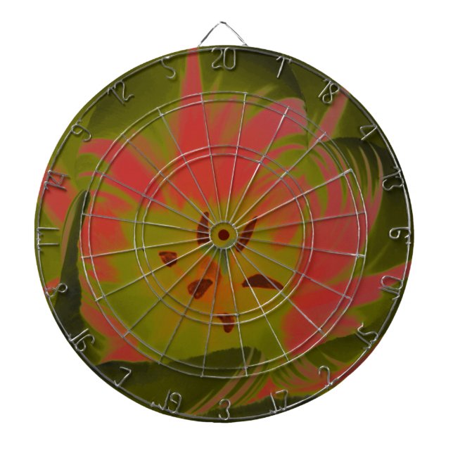 Gothic Gloomy Red Tulip Dart Board Darttavla (Framsidan)