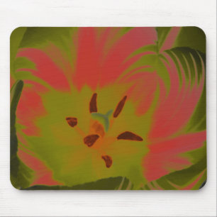 Gothic Gloomy Red Tulip Mousepad Musmatta