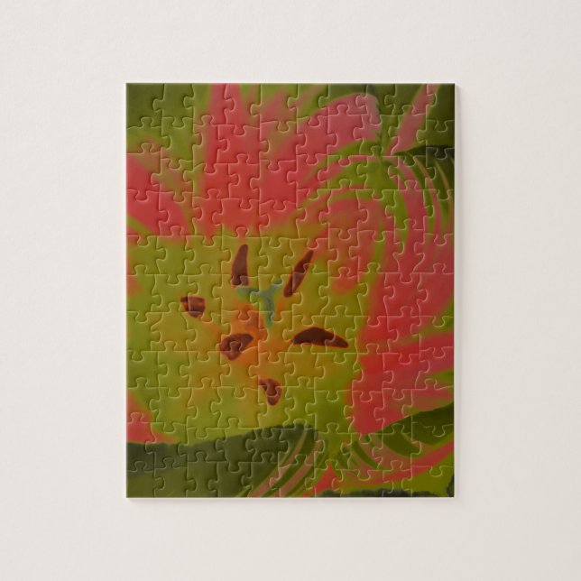 Gothic Gloomy Red Tulip Puzzle Pussel (Vertikal)