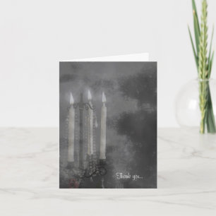 Gothic Glow Ljus Stearinljus Rosor Bröllopsset Tack Kort
