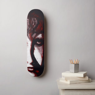 Gothic God Post Punk Goth Music Man Porträtt Art Skateboard Bräda 20,5 Cm