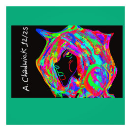 Gothic Goddess with Horned Headdress Fototryck