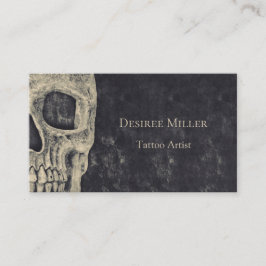 Gothic Grått Beige Tattoo Artist Visitkort