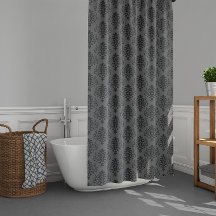 Gothic Grått Black Damask Pattern