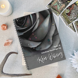Gothic Grått Ro Mörk Blommigt Psychic Witch Tarot Anteckningsbok