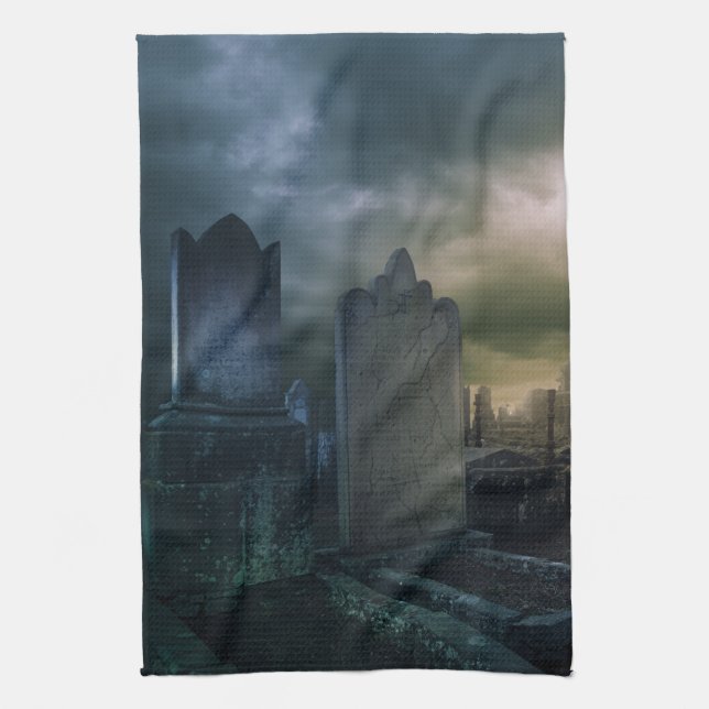 Gothic Graveyard Kitchen Dish Towel Kökshandduk (Vertikal)