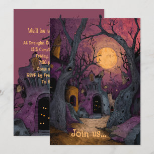 Gothic Graveyard Tim Burton-Inspired-inbjudan Kort
