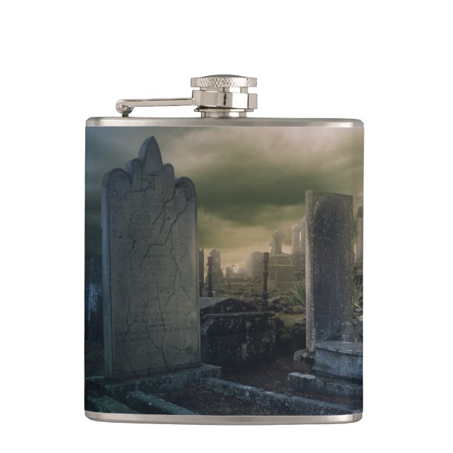 Gothic Graveyard Whiskey-kolv Fickplunta (Framsidan)