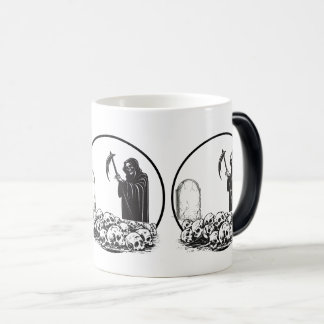 Gothic Grim Reaper and Skulls Ceramic Coffee Mug Magisk Mugg