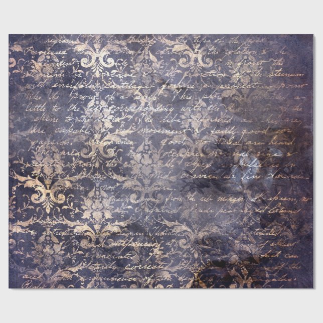 Gothic Grunge Indigo  Presentpapper (Platt)