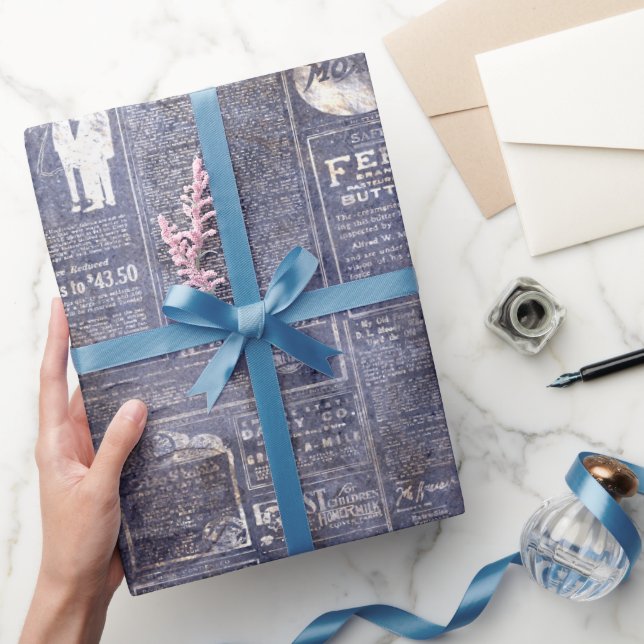 Gothic Grunge Indigo  Presentpapper (Gifting)