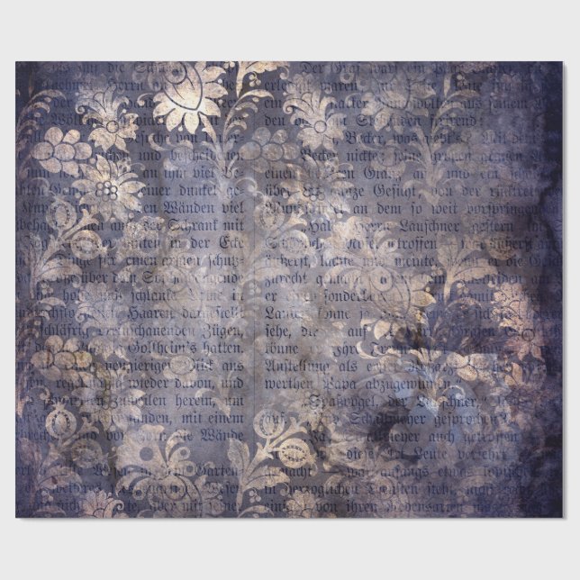 Gothic Grunge Indigo  Presentpapper (Platt)