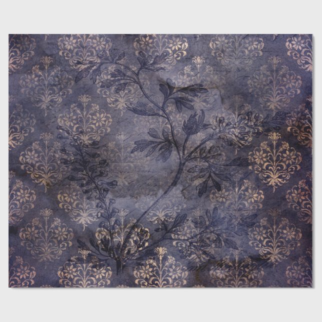 Gothic Grunge Indigo  Presentpapper (Platt)