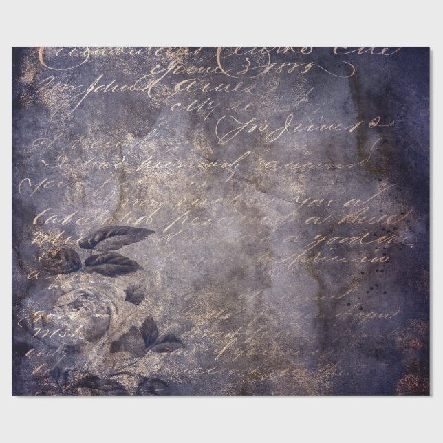 Gothic Grunge Indigo  Presentpapper (Platt)
