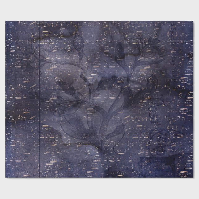 Gothic Grunge Indigo  Presentpapper (Platt)