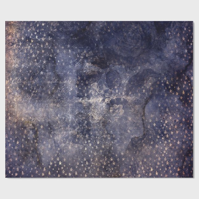 Gothic Grunge Indigo  Presentpapper (Platt)