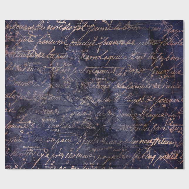 Gothic Grunge Indigo  Presentpapper (Platt)