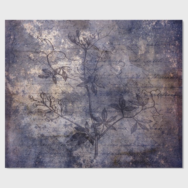 Gothic Grunge Indigo  Presentpapper (Platt)