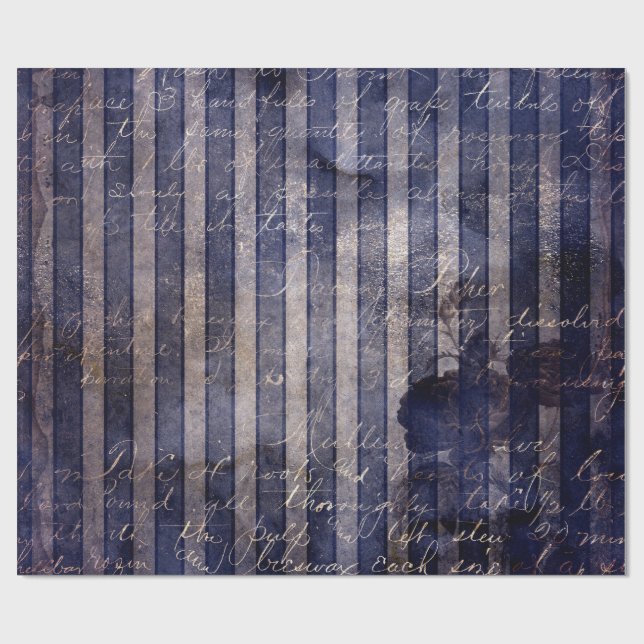 Gothic Grunge Indigo  Presentpapper (Platt)