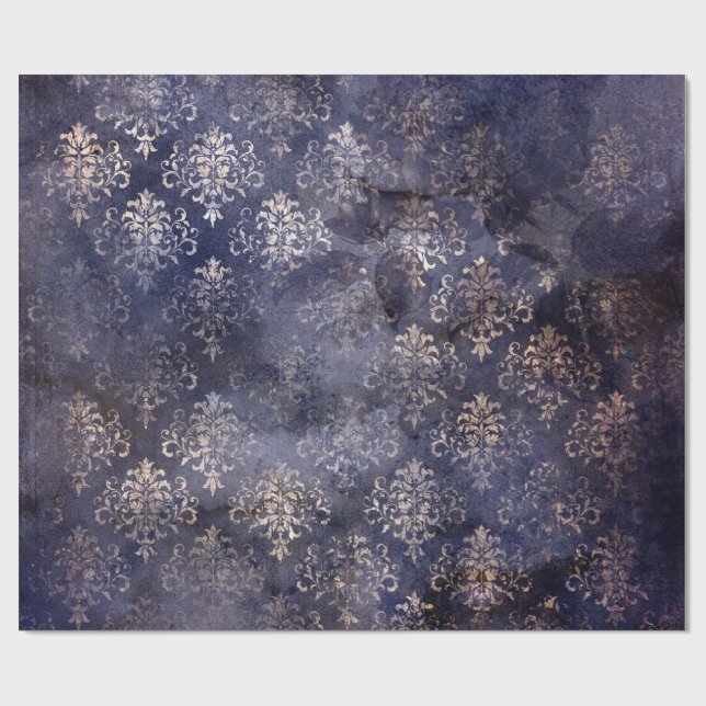 Gothic Grunge Indigo  Presentpapper (Platt)