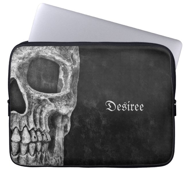 Gothic Halfal Coola Black and White Grunge Laptop Fodral (Framsidan)