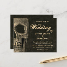 Gothic Halfskull Sepia Hallobröllopsbudget