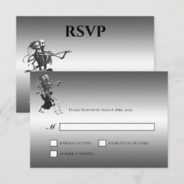 Gothic Halloween Alternative Wedding RSVP Card OSA Kort