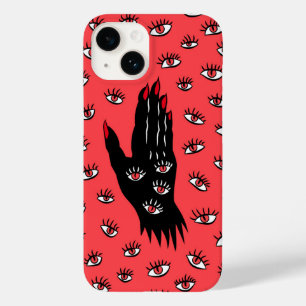 Gothic Halloween Art - Black Hand Spooky Ögon