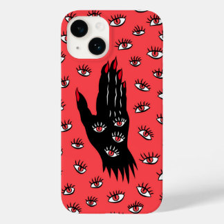 Gothic Halloween Art - Black Hand Spooky Ögon