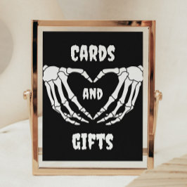 Gothic Halloween-babyvykort och presentkort Poster