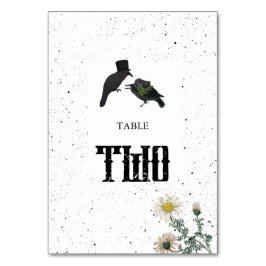 Gothic Halloween Black Ro Kråka Bröllop Bordsnummer